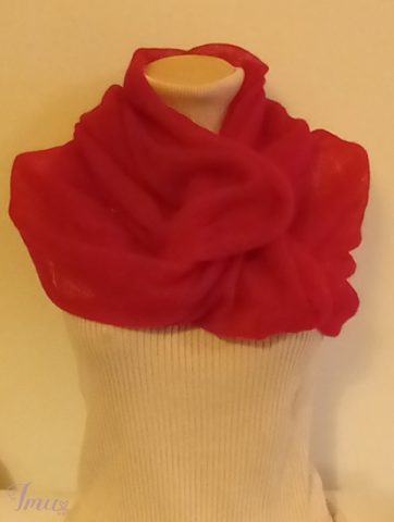 imusau.lt | parduodama raudonas moherio šalikas sujungtais galais